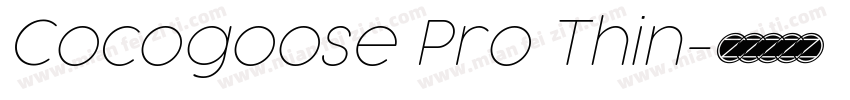Cocogoose Pro Thin字体转换